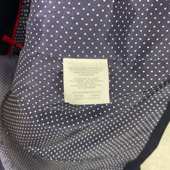 J.Crew Blazer Women's Size 4 Tall Navy Blue Wool Blend One-Button Casual Formal - Picture 11 of 11
